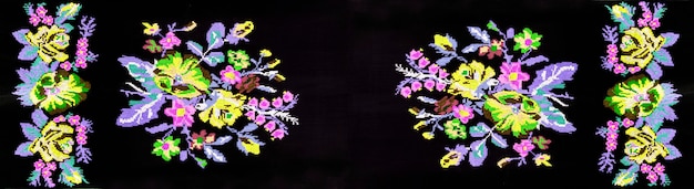 embroidered floral sampler